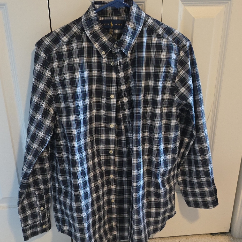 Ralph Lauren Kids Black and White Plaid Shirt
